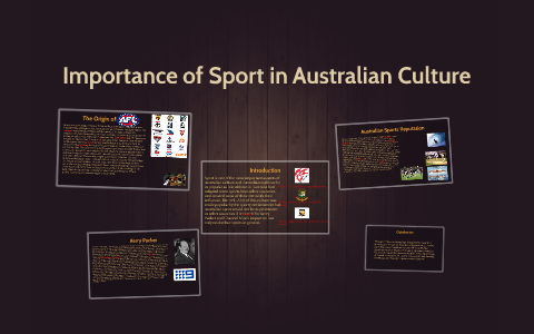 Importance of Sport Australian Culture Rai