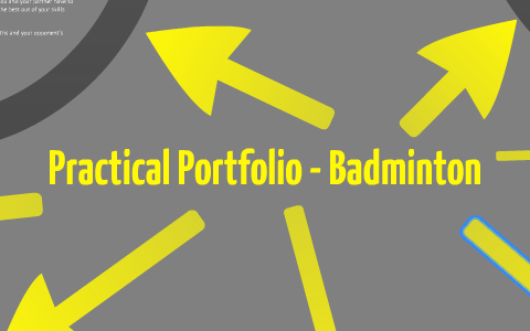 Badminton- Practical Portfolio By Daniele Alfano