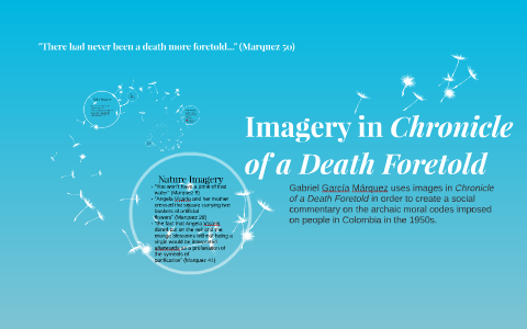 Imagery In Chronicle Of A Death Foretold By Josh Longfield