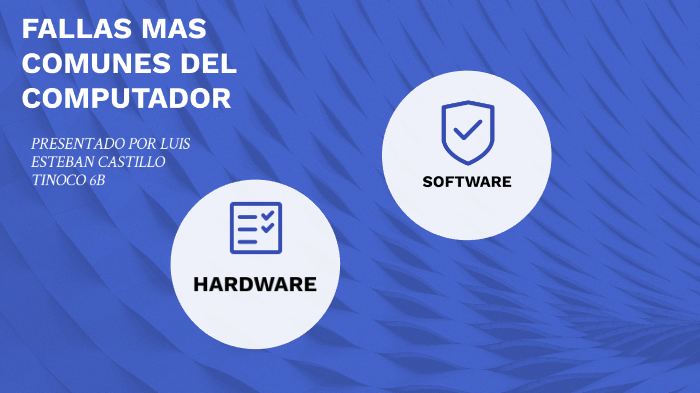 Fallas Mas Comunes Del Hardware Y Software By Luis Esteban Castillo