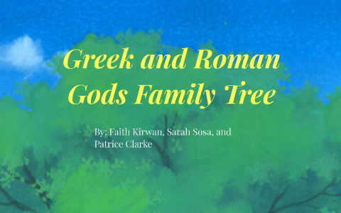 Greek and Roman Gods Family Tree by Faith Kirwan