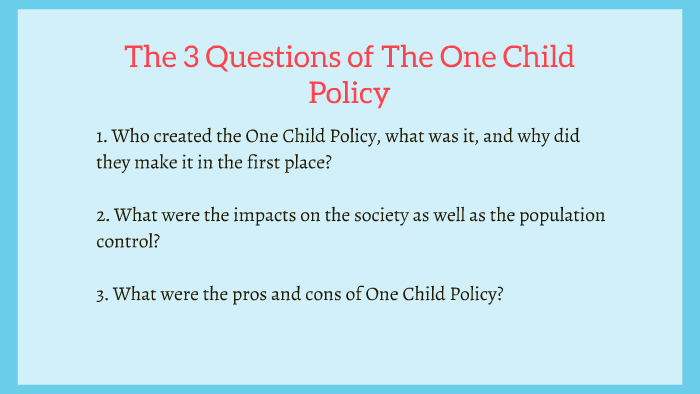 one child policy dbq essay
