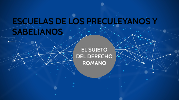 escuelas de los preculeyanos y sabinianos ESCUELAS DE LOS PRECULEYANOS