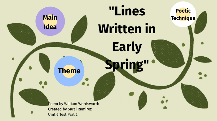 lines written in early spring essay