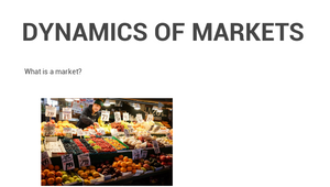 dynamics of markets grade 10 essay