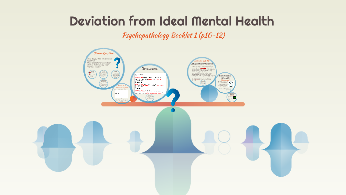 deviation from ideal mental health case study
