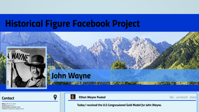 Historical Figure Facebook Project By Alysha Bauer