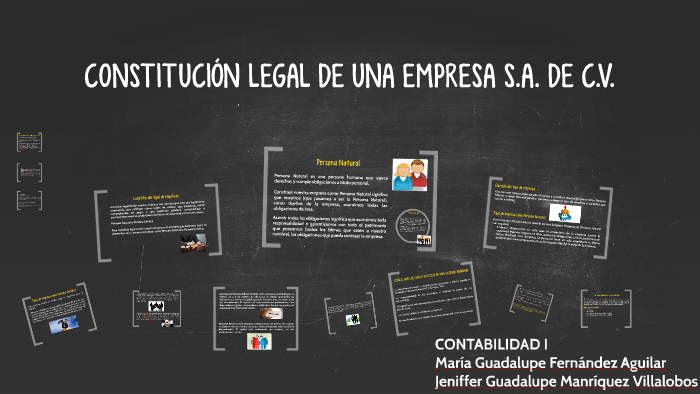 Constitucion Legal De Una Empresa S A De C V By Lupita Fernandez