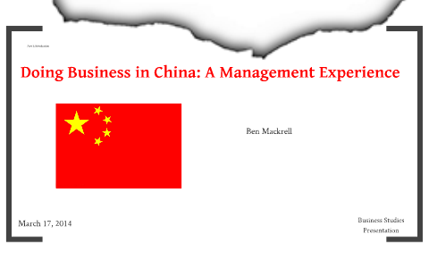 Doing Business in China: A Focus on Strategic Management by Ben ...