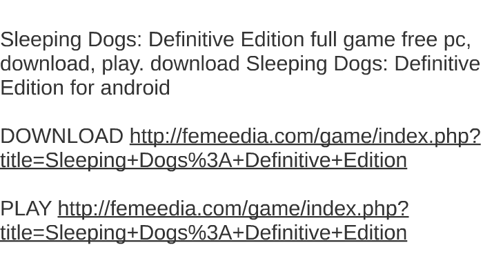 download sleeping dogs for android