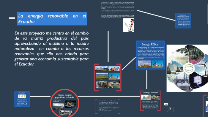 La energía renovable en el Ecuador by Un Tal Esteban Vaca on Prezi