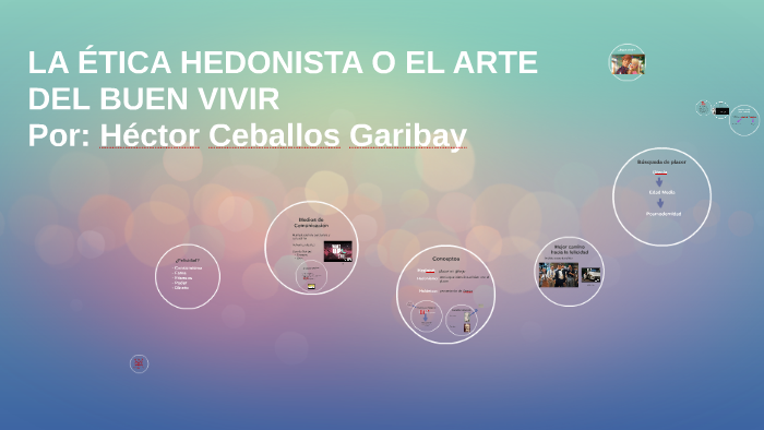 LA ÉTICA HEDONISTA O EL ARTE DEL BUEN VIVIR by Ética, Persona y