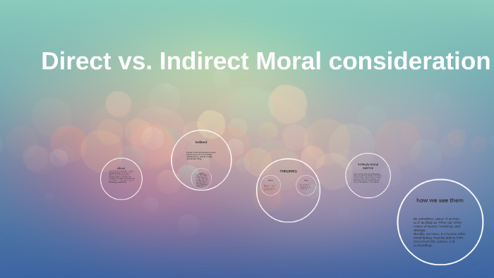 Direct vs. Indirect Moral consideration by stevie stevenson on Prezi