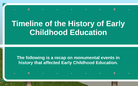 early childhood education history timeline