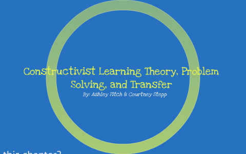 constructivist learning theory problem solving and transfer