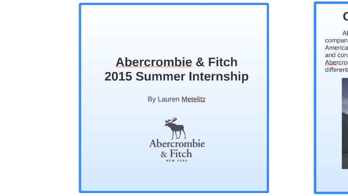 abercrombie and fitch summer internship