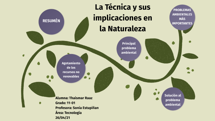 La Técnica y sus implicaciones en la Naturaleza by Thaismar Raaz on Prezi