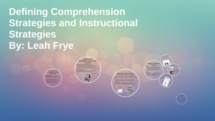 Defining Comprehension Strategies and Instructional Straties by Leah ...