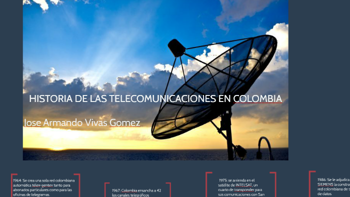 HISTORIA DE LAS TELECOMUNICACIONES EN COLOMBIA by jose vivas