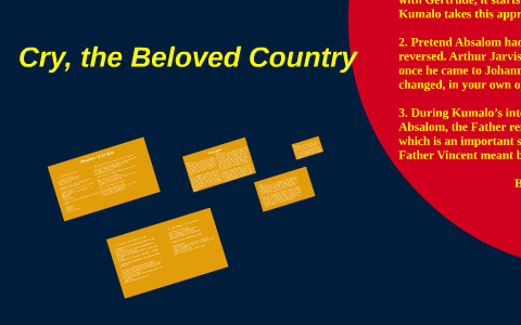 Cry The Beloved Country By Jonas Atkinson On Prezi
