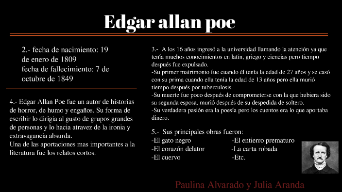 edgar allan poe by julia aranda on Prezi