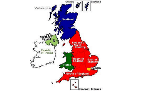 England is country in northern. London is the South of England.