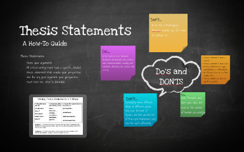 Thesis Statements by Carmen Watts on Prezi