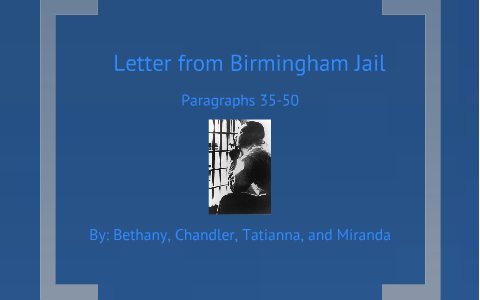 letter from birmingham jail literary devices