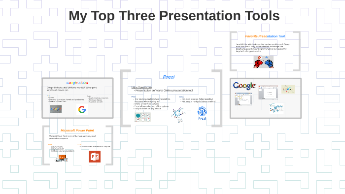 My Top Three Presentation Tools by maria covarrubias on Prezi