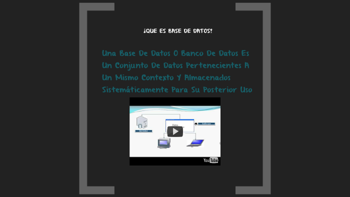 Una Base De Datos O Banco De Datos Es Un Conjunto De Datos P by karen ...