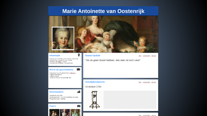 Marie Antoinette van Oostenrijk by Lotte on Prezi