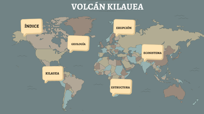 mapa del volcán kilauea