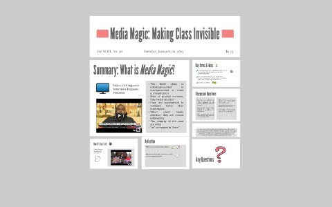 media magic making class invisible