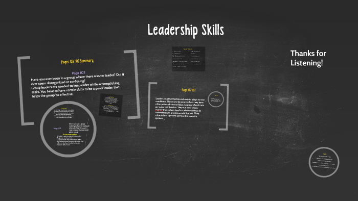 Leadership Skills by Mrs. Maynard Project on Prezi