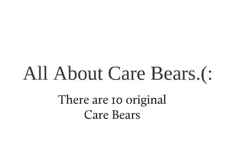 10 original care bears