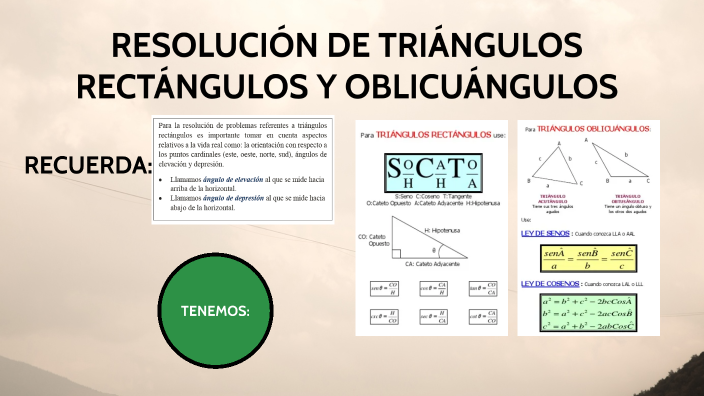 Resolucion De Triangulos Rectangulos Y Oblicuangulos
