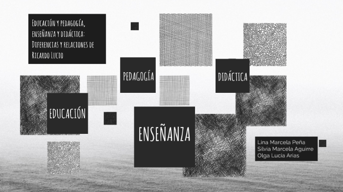 Educación y pedagogía, enseñanza y didáctica: Diferencias y relaciones