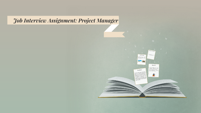 project manager interview assignment