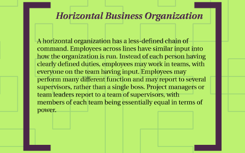 difference between vertical and horizontal organizational structure