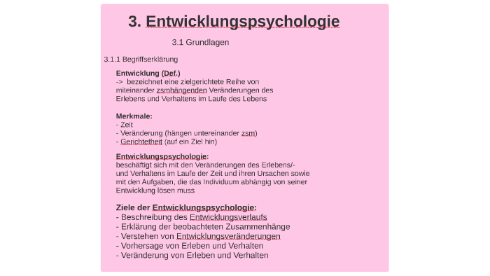 Entwicklungspsychologie by Nathalie Stoß on Prezi