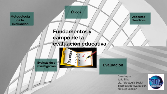 Fundamentos y campos de la evaluación educativa by Julio Diaz on Prezi