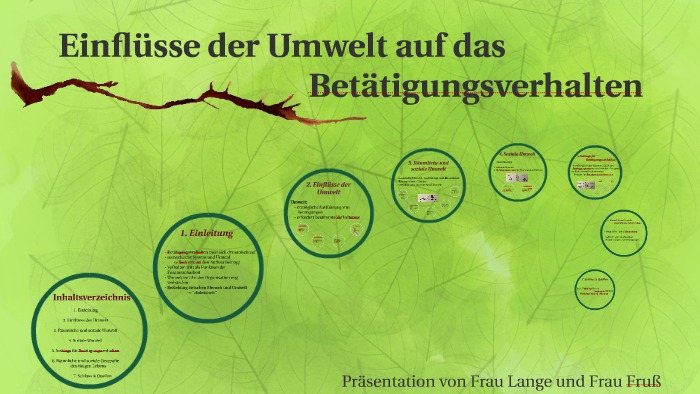 Einflüsse der Umwelt auf das by Michelle Fruß