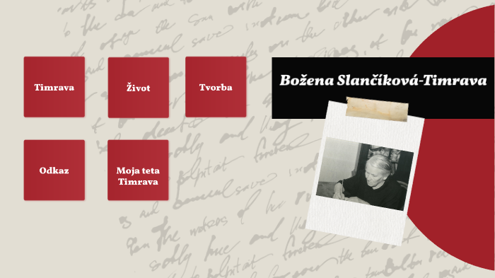 Božena Slančíková-Timrava by Matej Gajdoš on Prezi