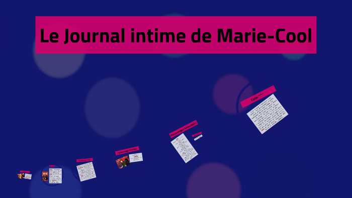 Le Journal intime de Marie-Cool by Claau Legault on Prezi