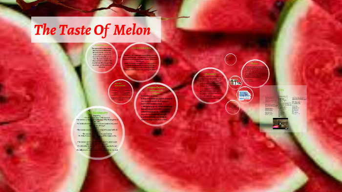 the taste of melon