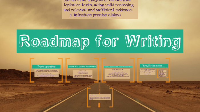 creative writing roadmap