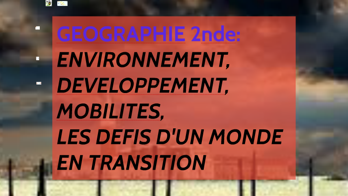 T1 CH1: SOCIETE ET ENVIRONNEMENT:DES EQUILIBRES FRAGILES by Florence