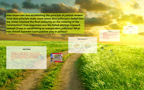 How important was establishing the principle of judicial rev by Hannah ...