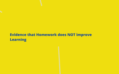 why homework does not improve learning