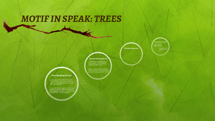 MOTIF IN SPEAK TREES By Hannah Watterson